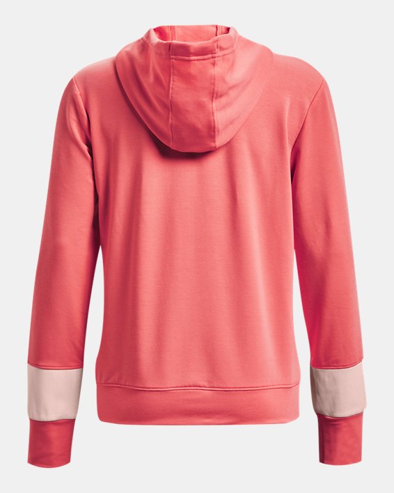 Sweat à capuche entièrement zippé UA Rival Terry Colorblock pour femme, Pink, pdpMainDesktop image number 5